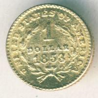 USA 1853. 1$ Au 1,7g (0,585/14K) későbbi utánveret T:3
