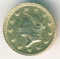 USA 1853. 1$ Au 1,7g (0,585/14K) későbbi utánveret T:3