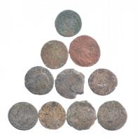 Római Birodalom 10db-os Br érmetétel a 3-4. századból T:3 Roman Empire 10pcs Br coin lot from the 3th-4th cemtury C:F