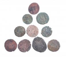 Római Birodalom 10db-os Br érmetétel a 3-4. századból T:3 Roman Empire 10pcs Br coin lot from the 3th-4th cemtury C:F