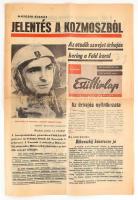 1963 Esti Hírlap, 1963. jún. 14. száma, a címlapon Bikovszkij, a Vosztok 5. szovjet űrhajó utasának fotójával és híreivel a címlapon, 3 sztl. lev. Második kiadás.