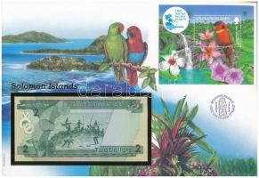 Salamon-szigetek 1986. 2$ felbélyegzett borítékban, bélyegzéssel T:I  Solomon Islands 1986. 2 Dollars in envelope with stamp and cancellation C:UNC