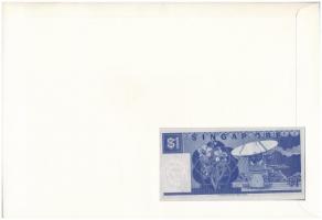 Szingapúr 1987. 1$ felbélyegzett borítékban, bélyegzéssel T:I Singapore 1987. 1 Dollar in envelope w...
