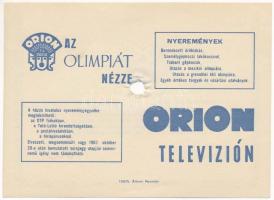 1967. "Olimpiai Sorsjegy Mexikó 1968" lyukasztással érvénytelenítve T:I-