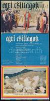 1968 Egri csillagok c. filmet bemutató, színes képekkel illusztrált leporelló, hajtásnyomokkal, kihajtva: 73,5x13,5 cm