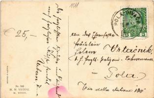 Úriember repülőgépen / Gentleman in aircraft. M. Munk Vienne Nr. 585