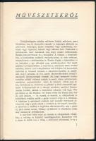 Gerő Ödön: Művészetekről. Bp., 1936. Szerzői. Kiadói papírborítóval. 11 p