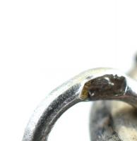 Ezüst (Ag) Colié, ametiszt kővel ékített, jelzett, h:44cm, bruttó:15g