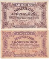 1946. 100.000P (vízjeles papíron, sorszámmal) + 100.000AP (sorszám és vízjel nélkül) T:III