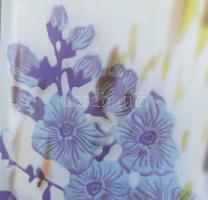 Daum Nancy TIP jelzéssel: Díszváza. Fújt üveg, überfangglas, savmaratásos technikával díszített. Kop...