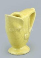 Gorka Géza (1894-1971): Madaras vázácska. Mázas kerámia, jelzett: GNV (Nógrádverőce) h: 8 cm, m: 6 c...