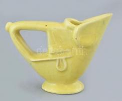 Gorka Géza (1894-1971): Madaras vázácska. Mázas kerámia, jelzett: GNV (Nógrádverőce) h: 8 cm, m: 6 c...