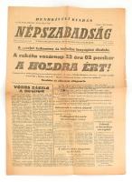 1959 Népszabadság 1959. szept. 14. száma, benne a holdrakéta célba érésével, szakadt, 4 p.