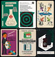 1963-1973 11 db reklám kártyanaptár