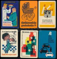 1965-1968 11 db reklám kártyanaptár