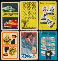 1963-1982 11 db reklám kártyanaptár