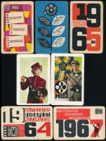 1963-1972 7 db mozi reklám kártyanaptár
