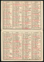 1946 Korda Ipari és Kereskedelmi rt reklámos kihajtható kártyanaptár
