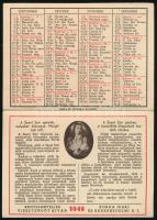 1946 Korda Ipari és Kereskedelmi rt reklámos kihajtható kártyanaptár