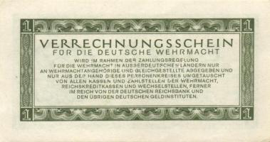 Német 3. Birodalom/Wehrmacht kiadás (Német Véderő) 1944. 1M, 5M, 10M, 50M összesen 4 klf db, az 5M b...