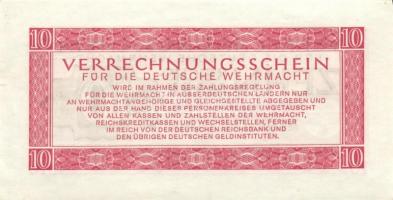 Német 3. Birodalom/Wehrmacht kiadás (Német Véderő) 1944. 1M, 5M, 10M, 50M összesen 4 klf db, az 5M b...