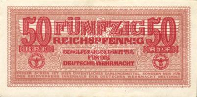 Német 3. Birodalom/Wehrmacht kiadás (Német Véderő) 1944. 50Rpf T:I-