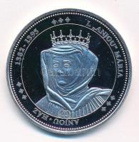 DN Magyarország Keresztény Királyai / I. Anjou Mária 1382-1395 Ag emlékérem (20,35g/0.333/38mm) T:PP