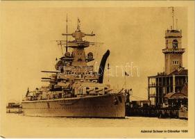Admiral Scheer in Gibraltar 1936 / German Navy Deutschland-class heavy cruiser in Gibraltar in 1936 (EK)