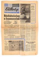 1963 Esti Hírlap 1963. jún. 18. száma. A címlapon: Rádiótelefon a kozmoszból. Bikovszkij és Tyereskova telefonjával haza, kis szakadásokkal, 3 sztl. lev.