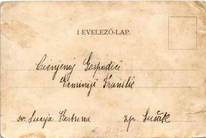 1901 Pécs-D. Miholjáczi (Alsómiholjáci) cs. kir. hadgyakorlat emlékéül. Ferenc József, József Károly...