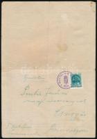 1940 Trianoni születésű Nagy-Románia gyászjelentése, irredenta kovásznai gúny nyomtatvány, hajtva, p...