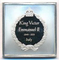 Olaszország DN II. Viktor Emánuel 1849-1878 Olaszország peremen jelzett Ag emlékérem (22,79g/0.925/32x32mm) T:1- (PP) Italy ND King Victor Emmanuel II 1849-1878 Italy Ag commemorative medallion hallmarked on the edge (22,79g/0.925/32x32mm) C:AU (PP)