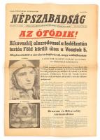 1963 Népszabadság 1963. jún. 15. száma. A visszatérő Vosztok 5. hírével a címlapon, 12 p.