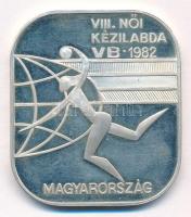 1982. VIII. Női Kézilabda VB - Magyarország Ag emlékérem (25,33g/0.800/41x36mm) T:1- (eredetileg PP)
