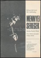 1983 A Mennyei sereg c. magyar film ismertető füzete (rendezte: Kardos Ferenc), MOKÉP kiadvány, fekete-fehér képekkel illusztrált, 8 p.