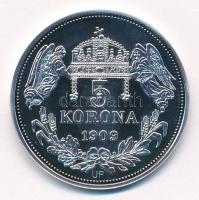 DN "Királyi koronák - III. András / 5 korona 1909" Ag emlékérem tanúsítvánnyal (20g/0.999/...