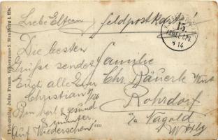 Fünf lustige Schwarzwälder im Flug über Strassburg / WWI German military, soldiers, humour. Julius F...