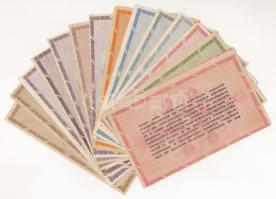 1946. 14db-os adópengő bankjegy tétel, közte 1.000.000AP "C 37 85.261" fordított címerrel ...