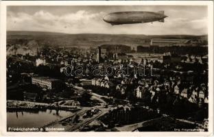 1936 Friedrichshafen a. Bodensee. Zeppelin-Luftschiff LZ 127 / German airship with swastika + Olympische Spiele Berlin 1936 So. Stpl. (EK)