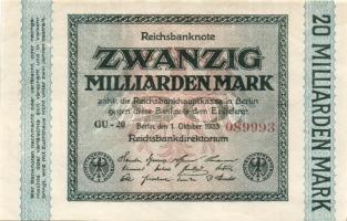 Német Birodalom/Weimari Köztársaság 1923. 20.000.000.000M T:I