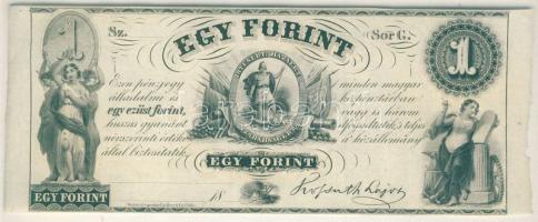 Emigrációs "Kossuth-bankó" 18.. 1Ft "Sor G."