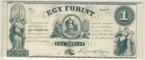 Emigrációs "Kossuth-bankó" 18.. 1Ft "Sor F."