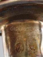 Ezüst (Ag) kandeláber fragmentum. Jelzett, nettó: 373 g, 18,5x26cm