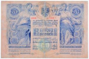 1902. 50K "1328 05981" fekete "Romania Timbru Special" felülbélyegzéssel T:III r...