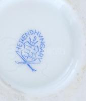 Herendi Viktória mintás körmös váza, kézzel festett porcelán, jelzett, kopott, m:10cm