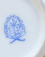 Herendi Viktória mintás rózsás bonbonier, kézzel festett porcelán, apró lepattanások a rózsán, jelze...