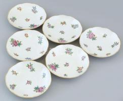 Herendi ETON mintás, 6 személyes mikkos készlet, kézzel festett porcelán, kopásnyomokkal, 2db csésze...
