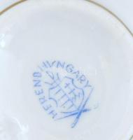 Herendi ETON mintás, 6 személyes mikkos készlet, kézzel festett porcelán, kopásnyomokkal, 2db csésze...