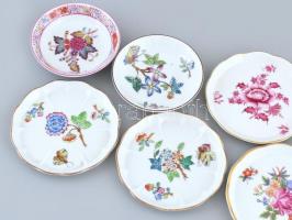 Herendi vegyes mintás tálkák, 11db, jelzett, kopásnyomokkal, d:7-8cm