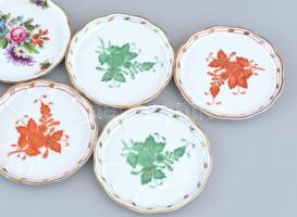 Herendi vegyes mintás tálkák, 11db, jelzett, kopásnyomokkal, d:7-8cm